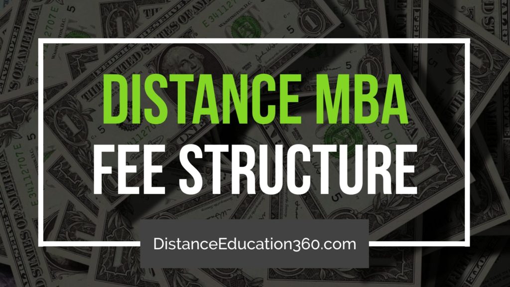 Distance Education MBA Fee Structure India
